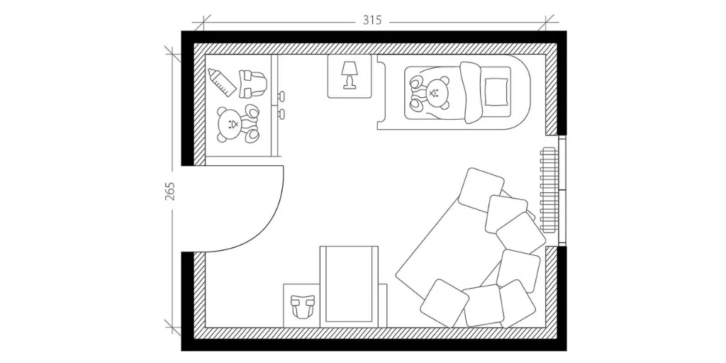 plan chambre de bebe