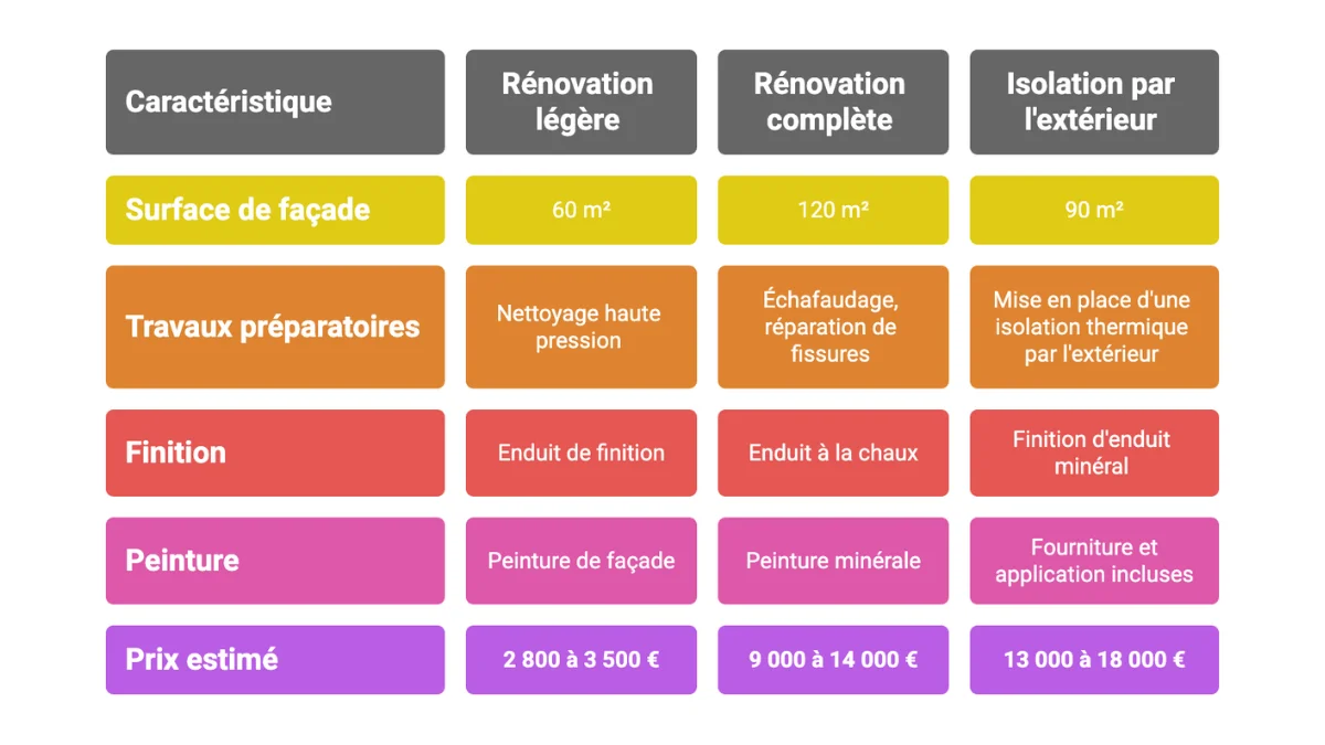 Devis renovation mur exterieur